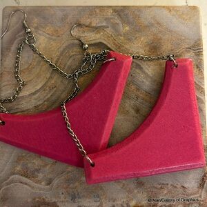 Pink geometric earrings